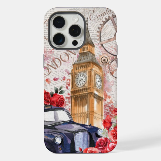 Funda Para iPhone Estuche para teléfono de Inglaterra de época (Reverso )