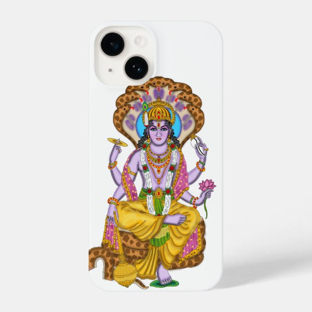 Funda Para iPhone Estuche para teléfono de Lord Vishnu (Reverso )