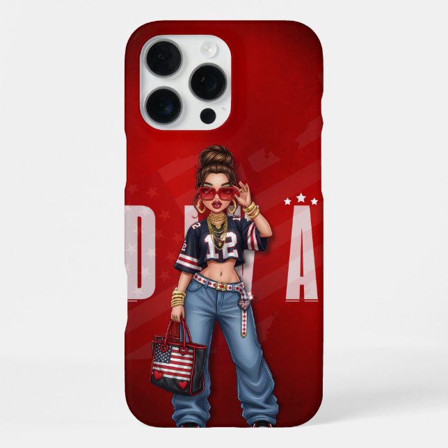 Funda Para iPhone Estuche para teléfono Diva Estadounidense Personal (Reverso )