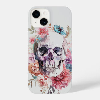Funda Para iPhone 14 Estuche para teléfono Floral Skull, estuche para i