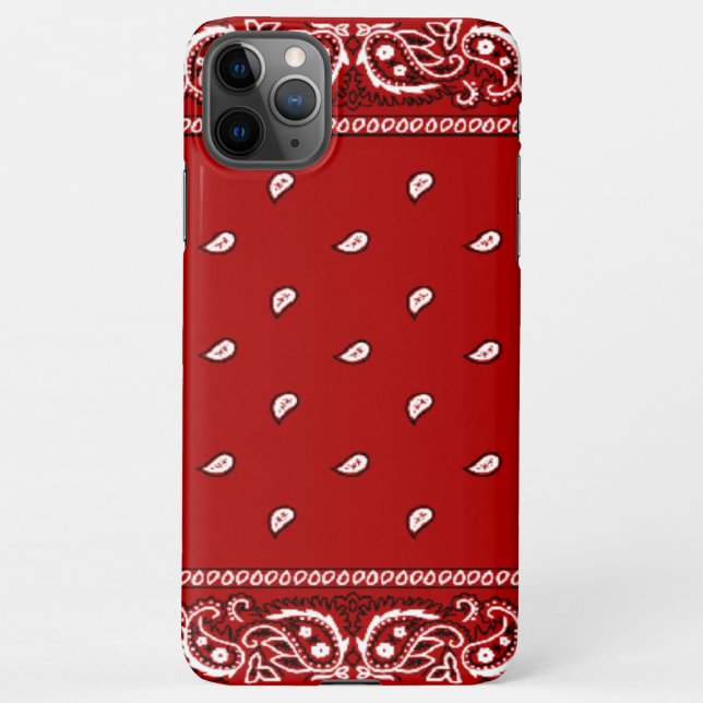 Funda Para iPhone Estuche para teléfono rojo para iPhone Bandana (Reverso)