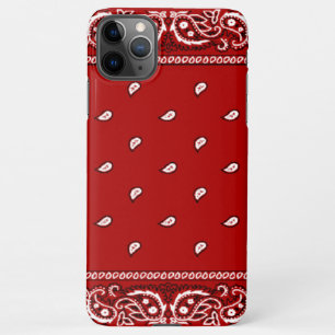 Funda Para iPhone 11Pro Max Estuche para teléfono rojo para iPhone Bandana