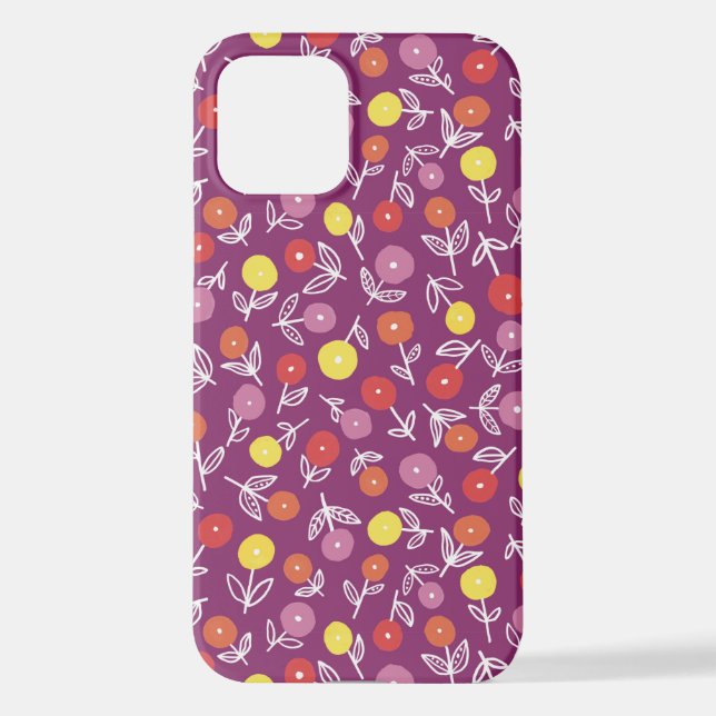 Funda Para iPhone Estuche Plum Floral Ditsy para iPhone (Reverso )