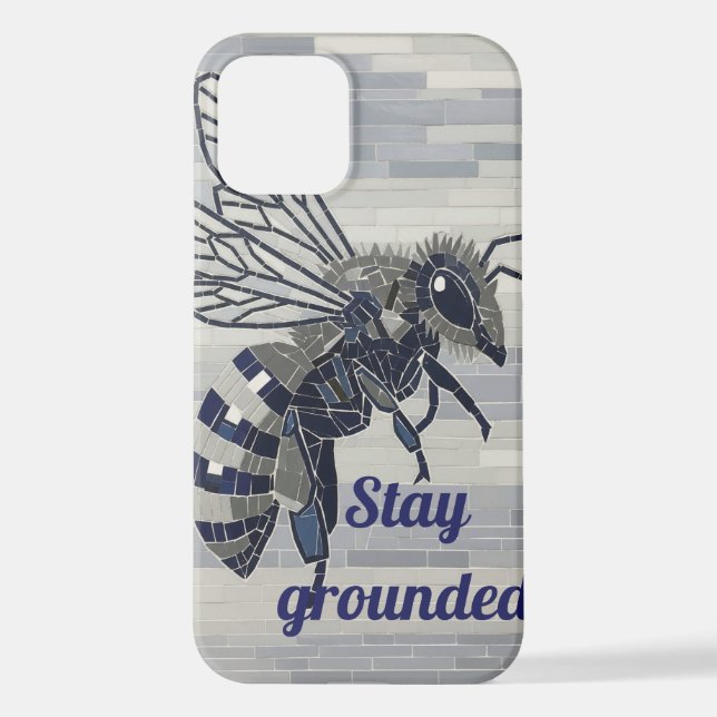 Funda Para iPhone Estuche Queen Bee Mosaic Phone - Geométrico Honeyc (Reverso )