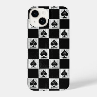 Funda Para iPhone 14 Estuche Queen of Spades para iPhone White Checkers