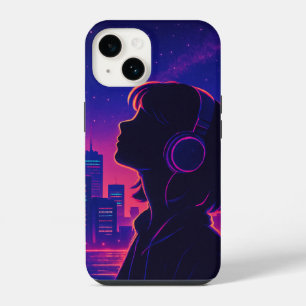 Funda Para iPhone 14 Estuche Retro Futuritic Chica para iPhone / iPad