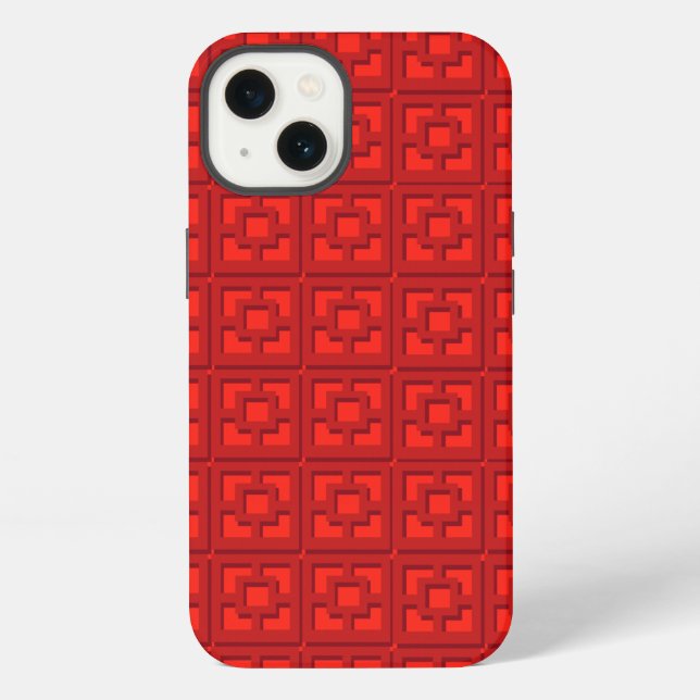 Funda Para iPhone estuche Retro Red Trellis para iPhone / iPad (Reverso )