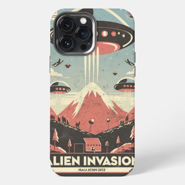 Funda Para iPhone Estuche Retro Sci-Fi Adventure para iPhone 🚀 👽 (Reverso )