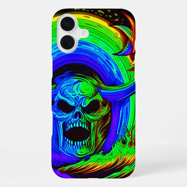 Funda Para iPhone Estuche Skull Artwork Phone (Reverso )
