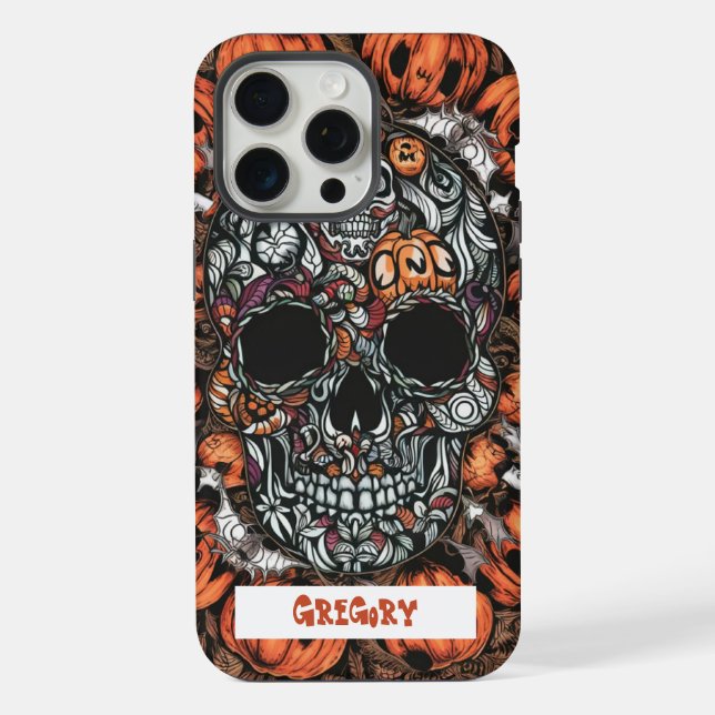 Funda Para iPhone Estuche Skull & Pumpkin para iPhone (Reverso )