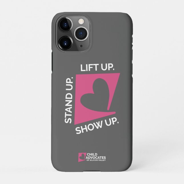 Funda Para iPhone Estuche Tagline para teléfono celular gris oscuro (Reverso)