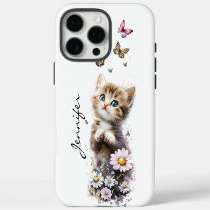 Funda Para iPhone 16 Pro Max Estuche Whimsical Adorable Cute Kitten para iPhone