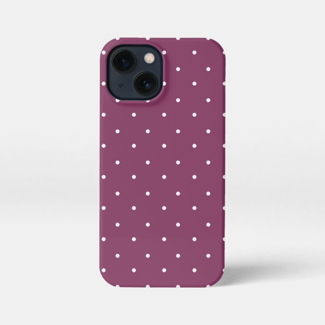 Funda Para iPhone Estuches de teléfono de puntos de polka blanco y b (Reverso )