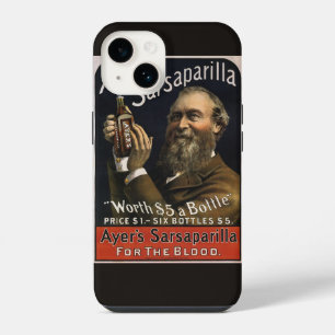 Funda Para iPhone 14 Etiqueta de producto vintage, bebida Sarsaparilla 