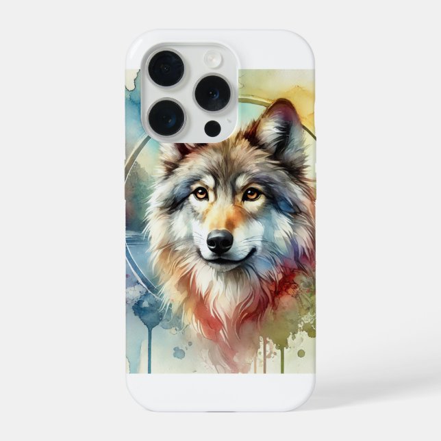 Funda Para iPhone European Wolf 300824AREF145 - Watercolor (Reverso )