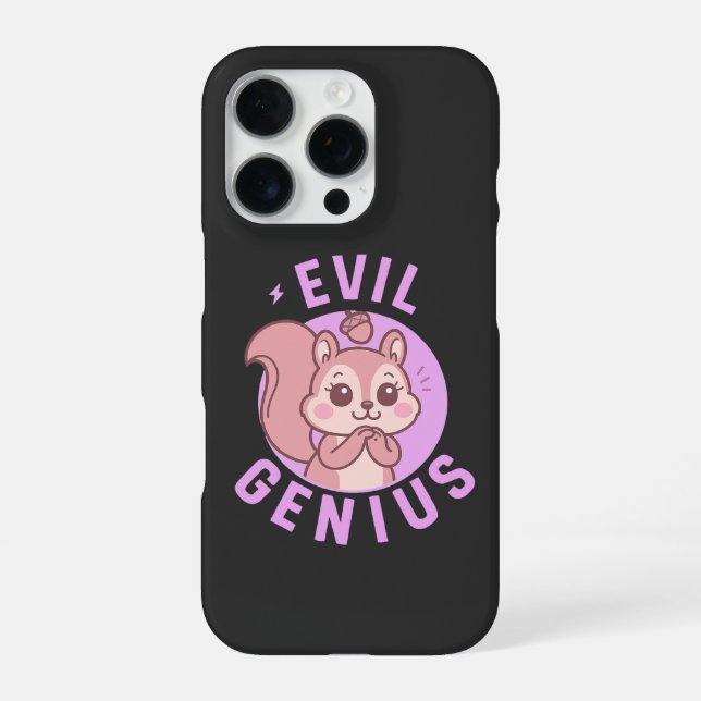 Funda Para iPhone Evil Genius | Cute Squirrel Cartoon (Reverso)