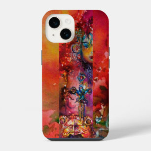 Funda Para iPhone 14 EXCALIBUR / REINA DE LA ESPADA MÁGICA Fantasía Roj
