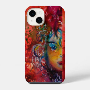 Funda Para iPhone 14 EXCALIBUR, REINA DE LA ESPADA MÁGICA Fantasía Rojo