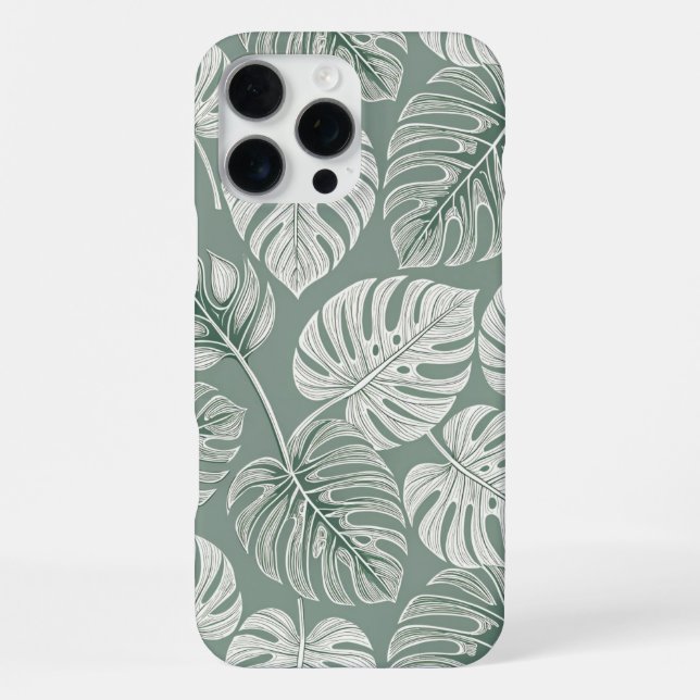 Funda Para iPhone Exotic Elegant Monsteras (Reverso )