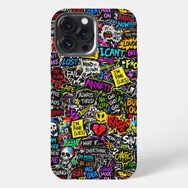 Funda Para iPhone Experimento 0047025 Caos de ZOYNKLAB (Reverso )
