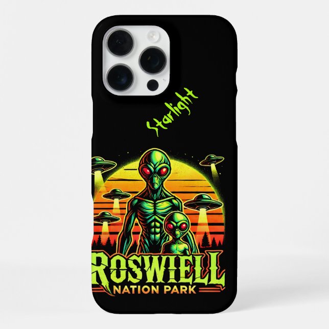 Funda Para iPhone ¡Explora Alien Lore en Roswell! (Reverso )