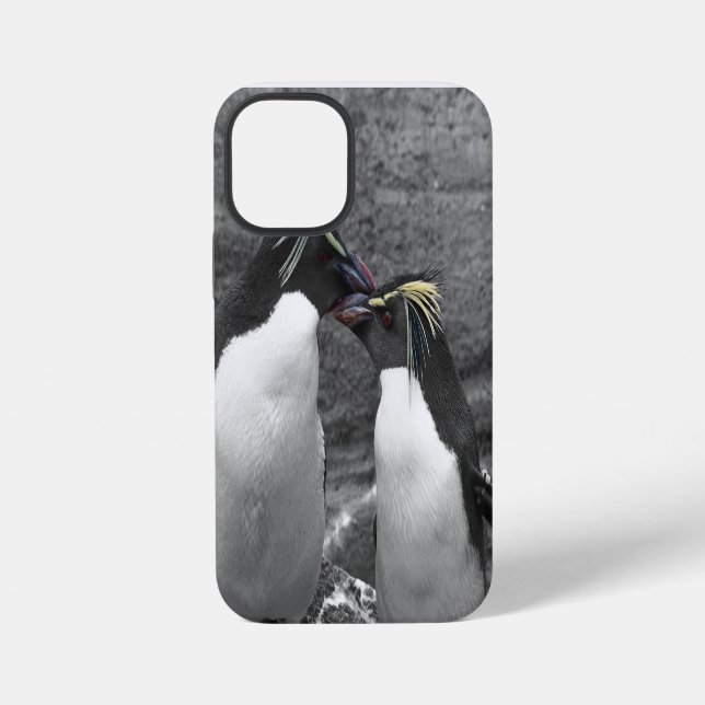 Funda Para iPhone Explosión de color de pingüino (Reverso )