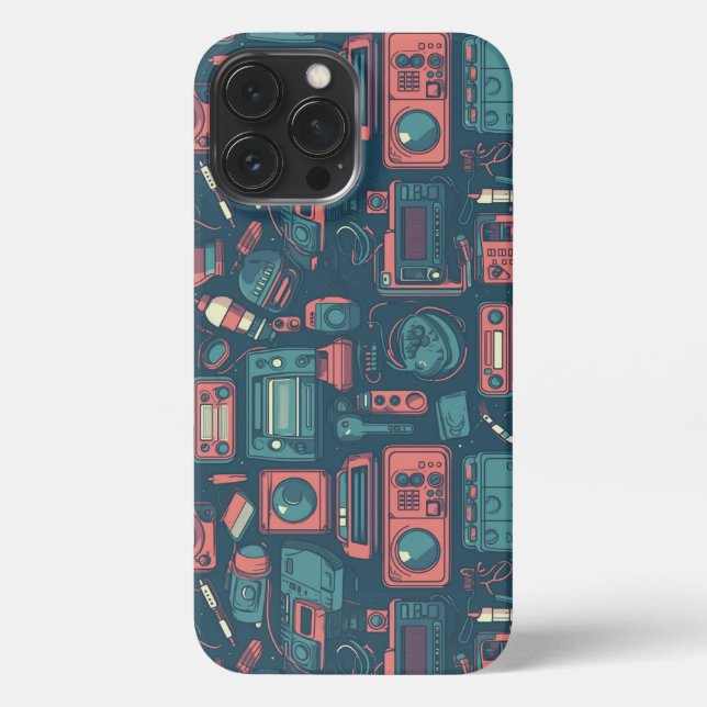 Funda Para iPhone Explosión del pasado: tecnología de los 80 (Reverso )