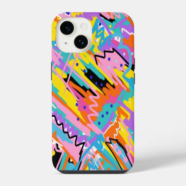 Funda Para iPhone Expresión alegre impresión abstracta (Reverso )
