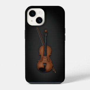 Funda Para iPhone 14 Exquisito Violín en Miniatura y Arco Trompe L'oeil