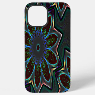 Funda Para iPhone 12 Pro Max Extraña elipse circular oscura con hojas abstracta