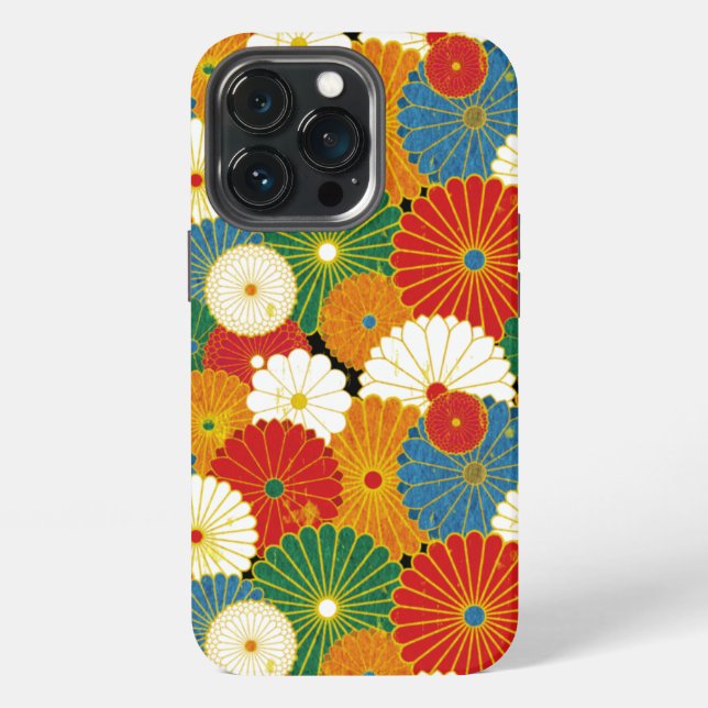Funda Para iPhone Extravagancia de flores (Reverso )