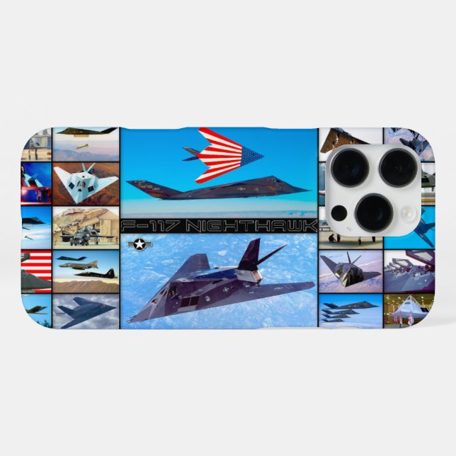 FUNDA PARA iPhone F-117 "MONTAJE" NIGHTHAWK (Reverso Horizontal)