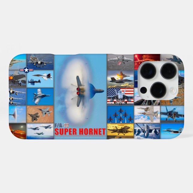 FUNDA PARA iPhone F/A-18E SUPER HORNET "MONTAJE" (Reverso Horizontal)