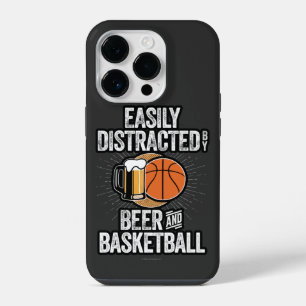 Funda Para iPhone 14 Pro Fácilmente Distraído por la Cerveza y el Baloncest