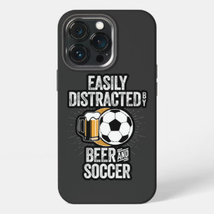 Funda Para iPhone 13 Pro Fácilmente Distraído por la Cerveza y el Fútbol Ca