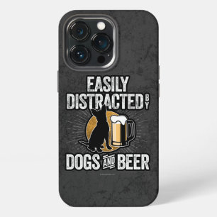 Funda Para iPhone 13 Pro Fácilmente Distraído por Perros y Cerveza Case-Mat
