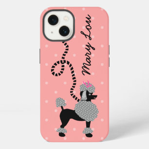 Falda de Poodle Retro Rosa y Negro 50s Personaliza