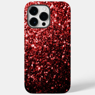 Funda Para iPhone 14 Pro Max Falso brillo rojo oscuro glamour destellos