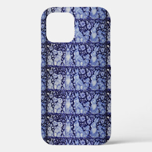 Funda Para iPhone 12 Familia de Conejo Azul Floral Delft Dedham Chinois
