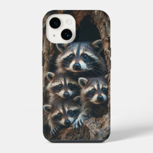 Funda Para iPhone 14 Familia de mapaches