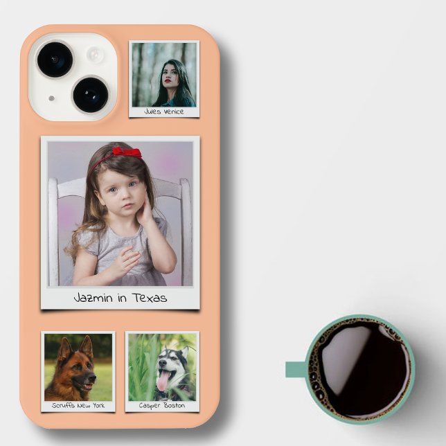 Funda Para iPhone Familia Recuerdos 4 foto Collage Peach Fuzz (Subido por el creador)