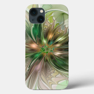 Fantasía abstracta moderna y colorida de flor frac