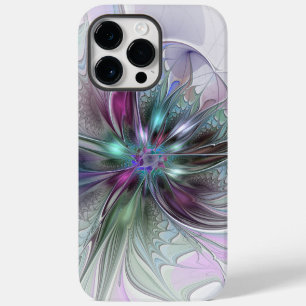 Funda Para iPhone 14 Pro Max Fantasía abstracta moderna y colorida de flor frac