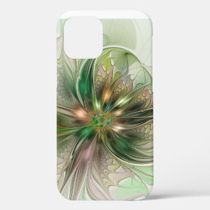 Funda Para iPhone 12 Fantasía abstracta moderna y colorida Flor fractal