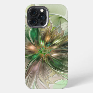 Funda Para iPhone 13 Pro Max Fantasía abstracta moderna y colorida Flor fractal