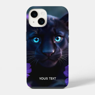 Funda Para iPhone 14 Fantasía Cute Baby Panther Flores