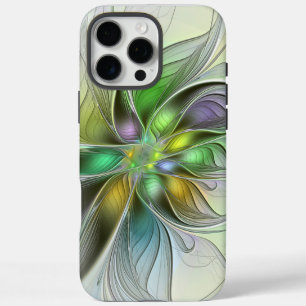 Funda Para iPhone 16 Pro Max Fantasia de flores coloridas moderna abstracta fra