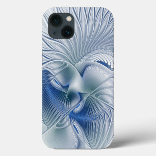 Fantasía dinámica abstracta tonos azules arte frac