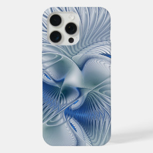 Fantasía dinámica abstracta tonos azules arte frac