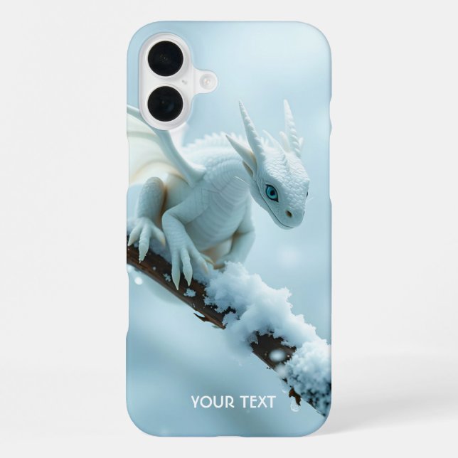 Funda Para iPhone Fantasía lindo Dragón de bebé blanco (Reverso )